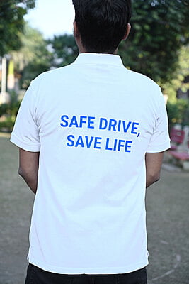 Safe Drive, Save Life T-shirt (White)