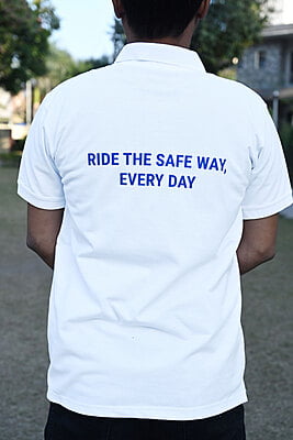Ride The Safe Way, Every Day T-shirt (White)