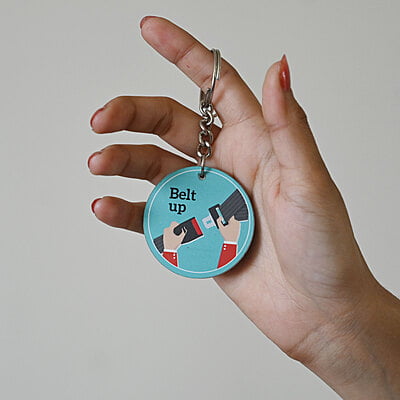 Belt Up Keyring (Macaw Blue Green) Belt Up Keyring (Macaw Blue Green)