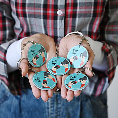 Belt Up Keyring (Macaw Blue Green) Belt Up Keyring (Macaw Blue Green)