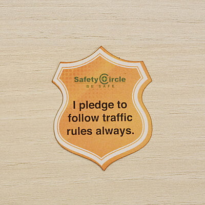 I Pledge To Follow Traffic Rules Always Sticker (Multicolor)