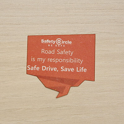 Road Safety is My Responsibility Safe Drive, Save Life Sticker (Multicolor)