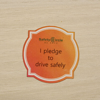 I Pledge To Drive Safely Sticker (Multicolor)