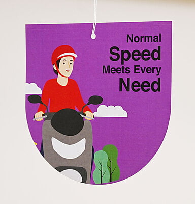 Normal Speed Meets Every Need Dangler (Purple Daffodil)